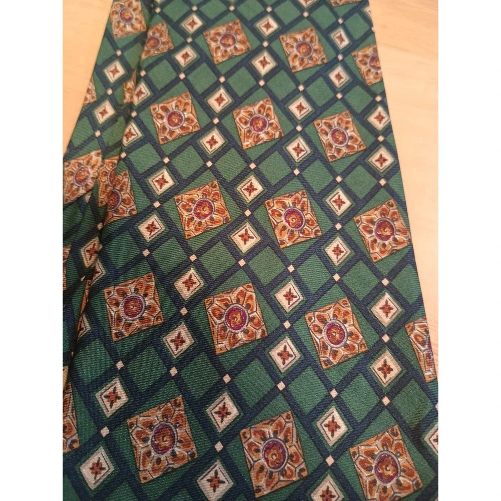 Alexander Julian Colours Abstract Multi-Colored Silk Tie‎ Print Classic